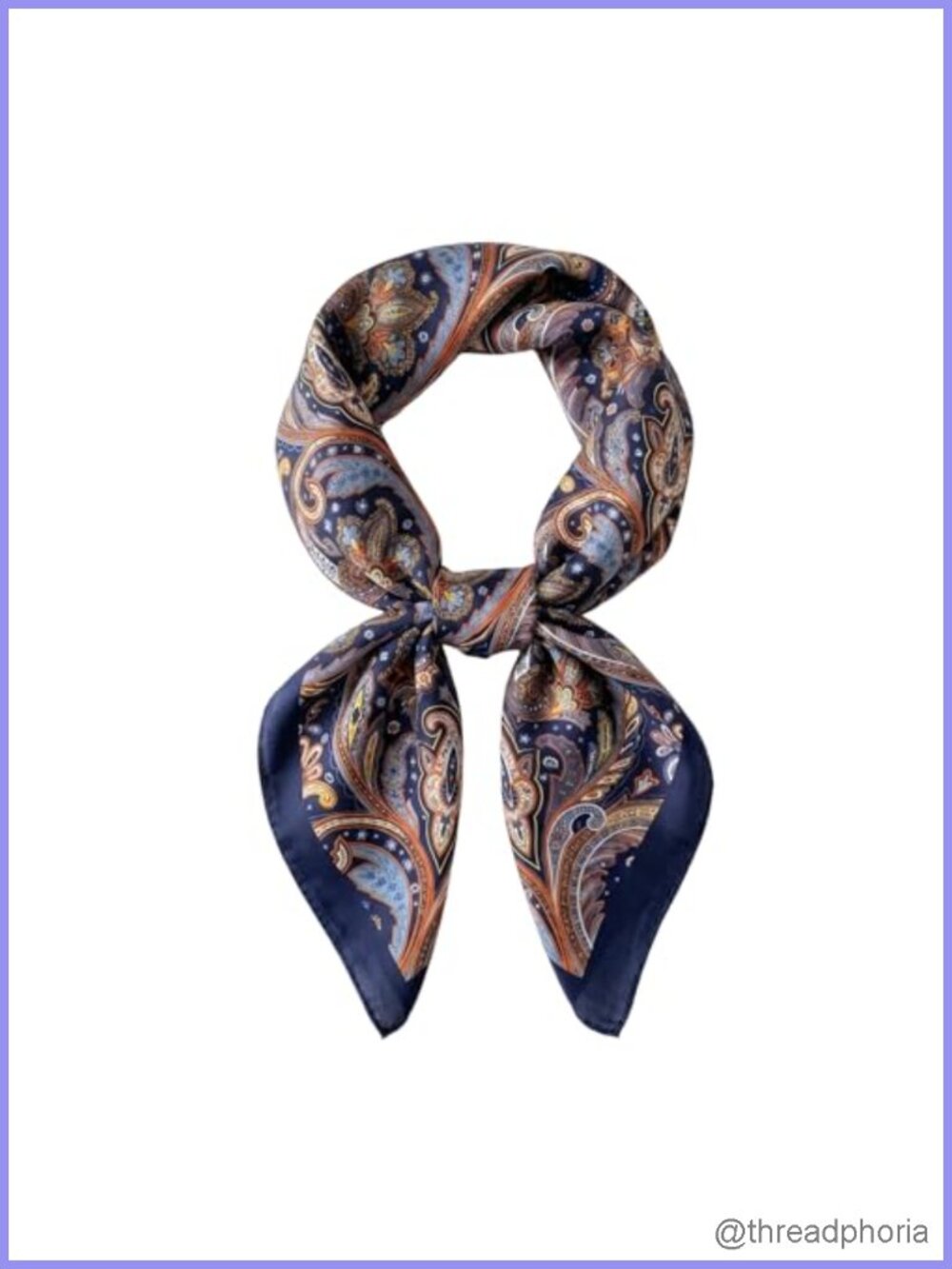 Large 35" Paisley Silky Satin Square Scarf Bandana Hair Wrap Neck Scarves